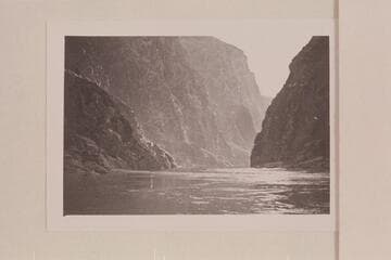 Upriver from near end of suspension bridge near Bright Angel Creek