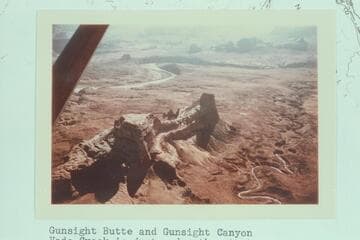 Gunsight Butte and Gunsight Canyon.  Vado Creek is just under the strut