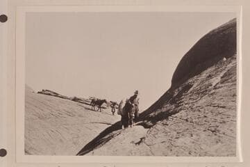 Trail over the baldheads to Rainbow Bridge.  ARthur R. Townsend and Helen Townsend were guided to Rainbow Bridge in 1909, Sep