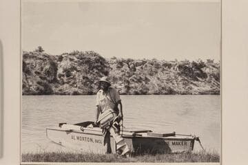 Al Morton with his boat "Movie Maker."  The "Movie Maker" was sold to Lug Larsen