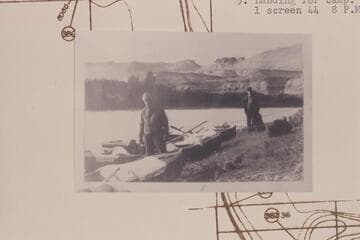 Landing for camp about Mile 381.5 on Green River below Bitter Creek, left bank