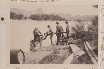 Fording the San Juan River at Butler Wash