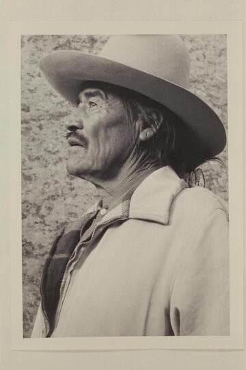 Buck Whitehat.  At camp in middle fork of 73