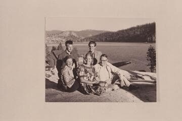 The Farquhar family.  Sent with New Year's greeting of 1963