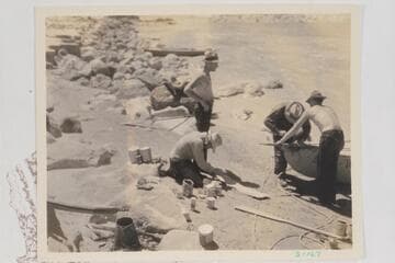 Camp scene below Monument Creek Rapid