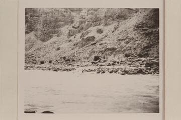 One of the Nevills sadirons in Cataract Canyon.  Below Mile 204 1/4.  Probably Rapid #23, 1940, July 15.  Rapid No. 23 is at Mile 202.05.  Length .15 miles Drop 9 ft