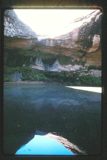 Plunge pool in tributary; Halls Creek right bank below Baker's Ranch (Spring)