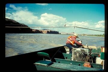 Below suspension bridge, San Juan River