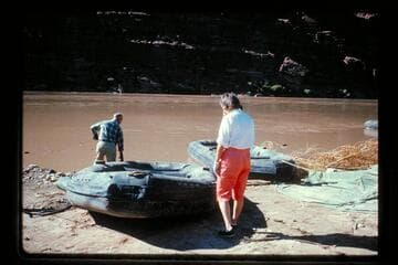 Bering Monroe, Dorothy Keyes adjust equipment, Hite