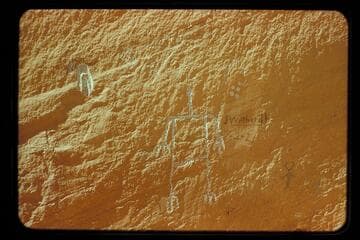 John Wetherill inscription 7-2-21; Glen Canyon, Colorado River, left bank, shorlty below West Canyon