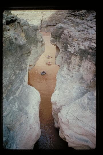 Boats outside mouth of Supai