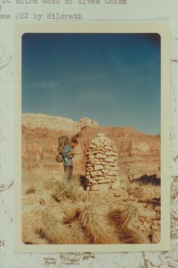 Wes Hildreth at cairn east of Elves Chasm