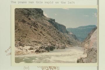 Down Serpentine Rapid from right bank.  The prams ran this rapid on the left