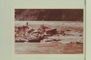 The "WEE RED" run onto the beach at the foot of Monument Creek Rapid