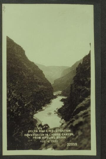 Green River Investigation:  Downstream in Ladore Canyon, from Rippling Brook