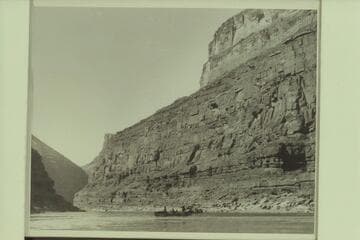Wright-Rigg boats in Marble Canyon [on photo reverse:  Mexican Hat boats in Marble Canyon]