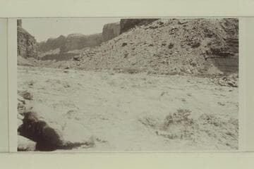 The "Marble" in Badger Creek Rapid.  Emery Kolb, boatman