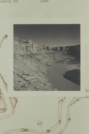 Upstream at lower side of The Bowknot.  Pinnacles in distance