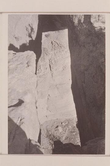 Opening back of bridge in upper Little Finger Canyon, Navajo Canyon.  Masland is proposing the name, "Whitehat Bridge," in honor of the Navajo guide