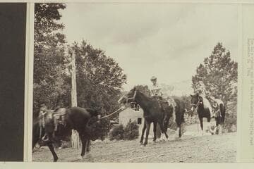 Tom Daly riding out of Navajo Mountain Trading Post