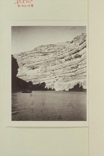 One of the boats of the Nevills 1939 party in the upper gorges of the San Juan River