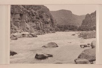 Lower end of Upper Disaster Rapid, Canyon of Ladore; low water