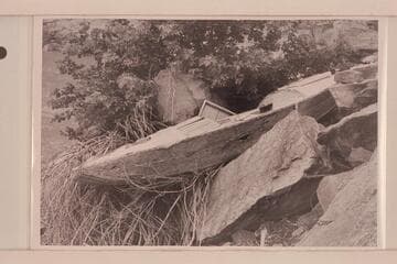 Tony Backus boat "Illinois Girl", right bank at foot of Backus Rapid, Canyon of Ladore