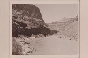 Downriver from left bank opposite Deer Creek; Mile 136