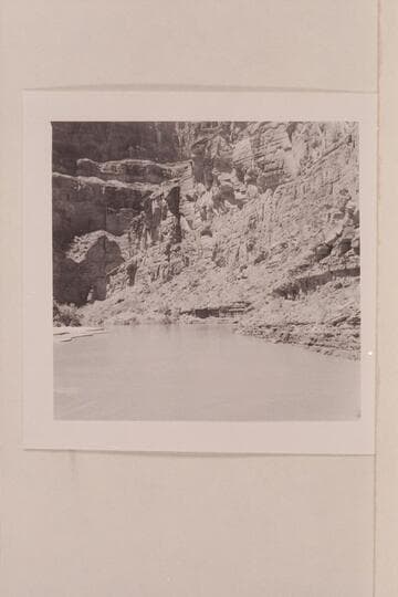 Looking up into the lagoon at the mouth of Kanab Creek.  Bright Angel preliminary gauge:  107,000 cfs