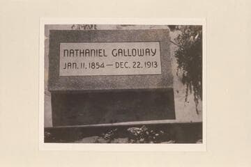 Headstone on the grave of Nat Galloway, Vernal Cemetery.  Placement arranged by Dave Rust and Harry Aleson