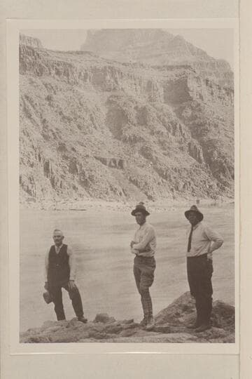 Party at mouth of Diamond Creek; Grand Canyon.  From Wimmer album