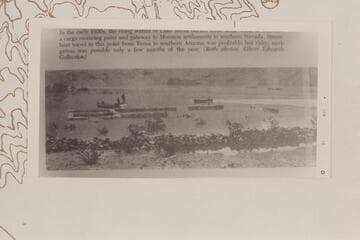 Walls of Callville being submerged by Lake Mead