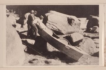 Portage at Hells Half Mile.  Galloway nearest camera and Sharp is beyond him