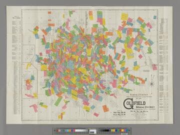 Elmer J. Chute's Map of U.S. Patent and Location Surveys in the Goldfield Mining District Esmerelda and Nye Counties Nevada