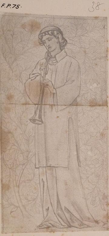 Minstrel Angel Playing Clarinet