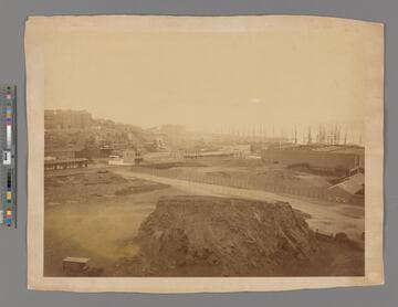 [Pacific Mail Steamship Company Dock, Coal Yard, Marine Hospital, San Francisco]