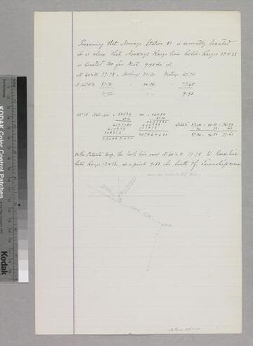 Rancho la Cañada : S86, northern boundary - sketch map within survey notes document