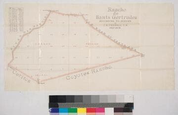 Rancho de Santa Gertrudes according to survey of J.E. Terrell