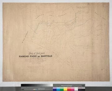 Map of that part of Rancho Paso de Bartolo. described in a deed from Pio Pico to B. Cohn