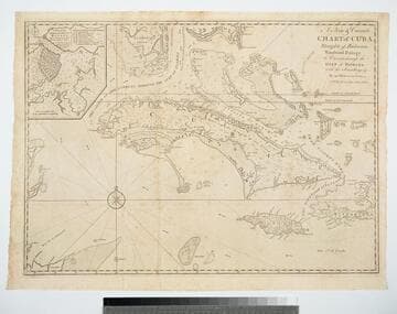A New & Correct Chart of Cuba, Streights of Bahama, Windward Passage, the Current through the Gulf of Florida, with the Soundings &c. By an Officer in the Navy