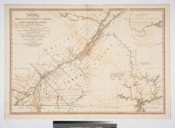 New Map of the Province of Lower Canada, describing the Seigneuries, Townships, Grants of Land, &c.; Compiled from Plans deposited in the Patent Office Quebec; By Samuel Holland, Esqr. Surveyor General, to which is added A Plan of the Rivers, Scoudiac and Magaguadavic, surveyed in 1976, 97, and 98, by Order of the Commissioners, appointed to ascertain the true River St. Croix intended by the Treaty of Peace, between His Britannic Majesty, and the United States of America