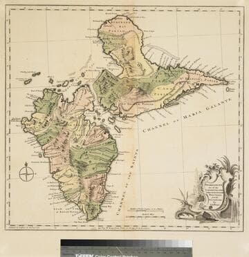 Guadaloupe one of the Caribbee Islands Subject to France in the West Indies, from the Best Authorities By T. Jefferys