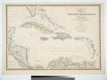 Map of the West India & Bahama Islands with the adjacent Coasts of Yucatan, Honduras, Caracas, &c