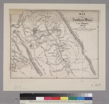 Map of the Southern Mines by Charles Drayton Gibbes