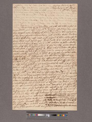 Hyde, Edward, afterwards 3d Earl of Clarendon. Letter to William Blathwayt
