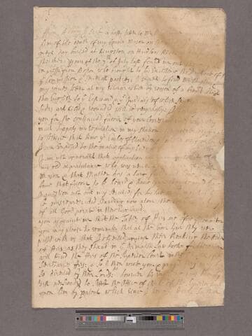 Randolph, Edward. Letter to John Povey