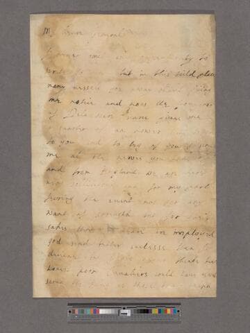 Berkeley, Sir William. Letter to Richard Nicolls