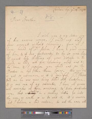 Medows, Jemima (Montague), Lady. Letter to Edward Montagu