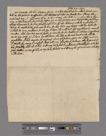 Montagu, Edward. Letter to [unknown addressee]