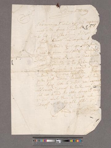 Custis, Edmond. Letter to William Blathwayt